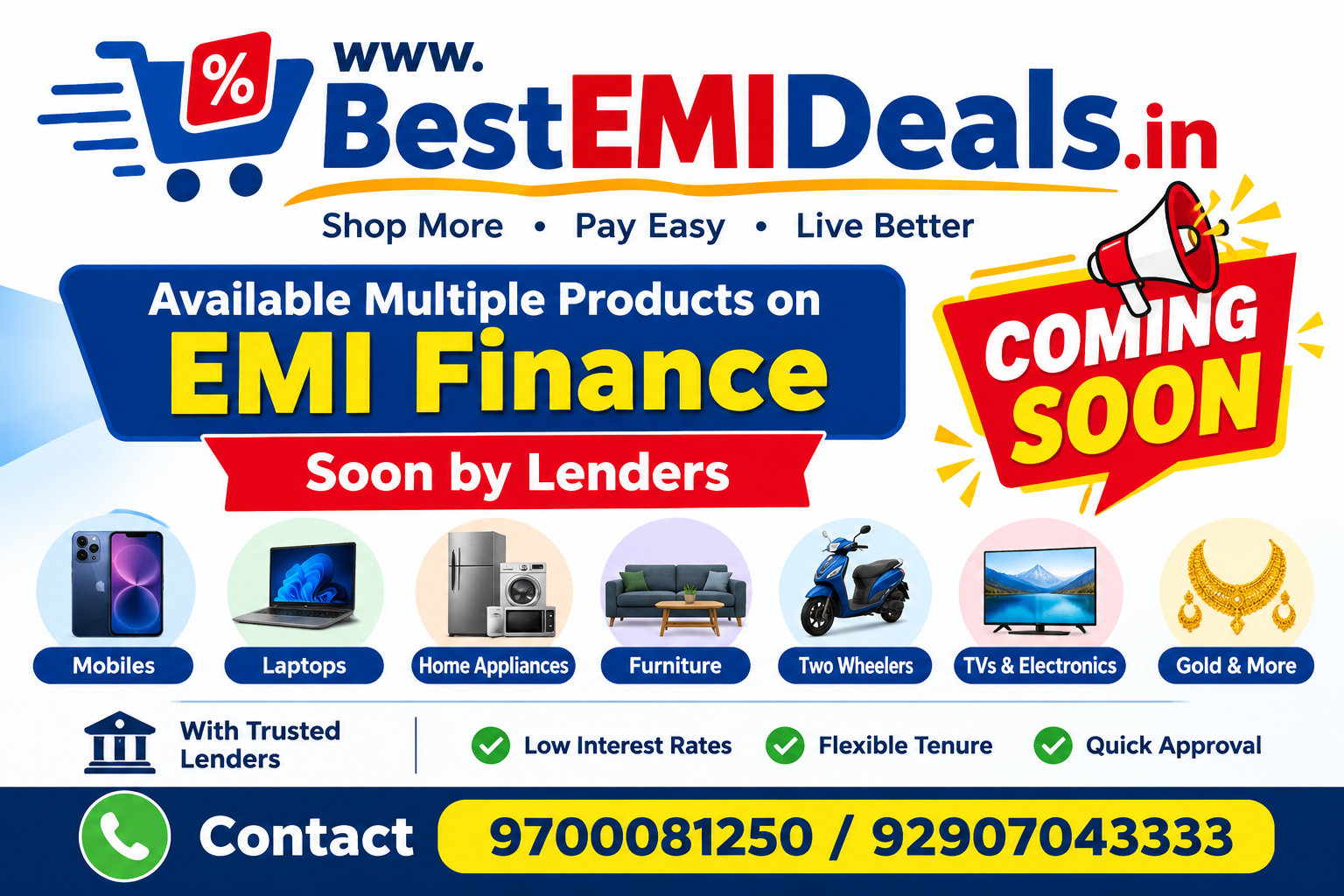 BestEMIDeals.in - EMI Finance Coming Soon